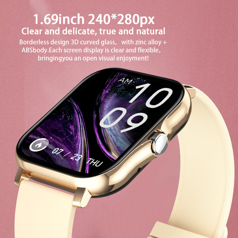 "Stay Stylish and Connected with the LIGE 2022 New Women Smart Watch - 1.69" Color Screen, Fitness Tracker, Bluetooth Call, and More!"