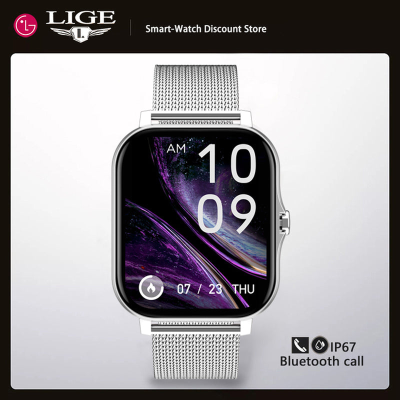 "Stay Stylish and Connected with the LIGE 2022 New Women Smart Watch - 1.69" Color Screen, Fitness Tracker, Bluetooth Call, and More!"