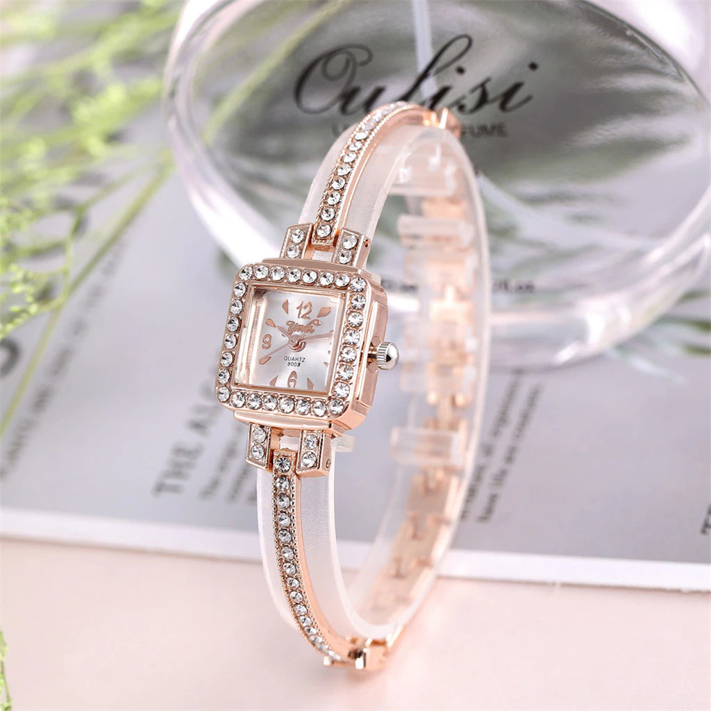 "Sparkling Women'S Diamond Quartz Watch - Elegant Dress Watch for Parties and Special Occasions - Perfect Gift for Her"