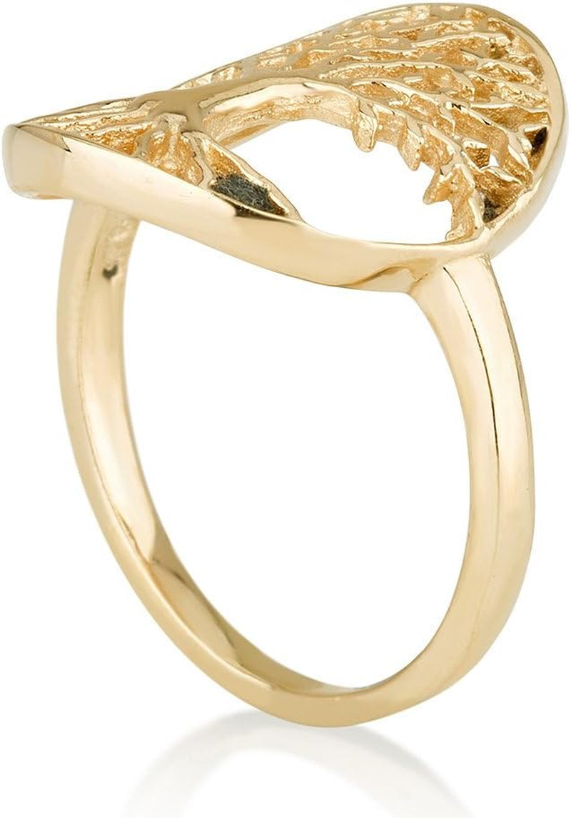 "Exquisite 14K Gold Plated Tree of Life Ring: a Stunning Statement Piece for Jewelry Lovers"