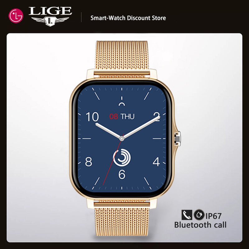 "Stay Stylish and Connected with the LIGE 2022 New Women Smart Watch - 1.69" Color Screen, Fitness Tracker, Bluetooth Call, and More!"