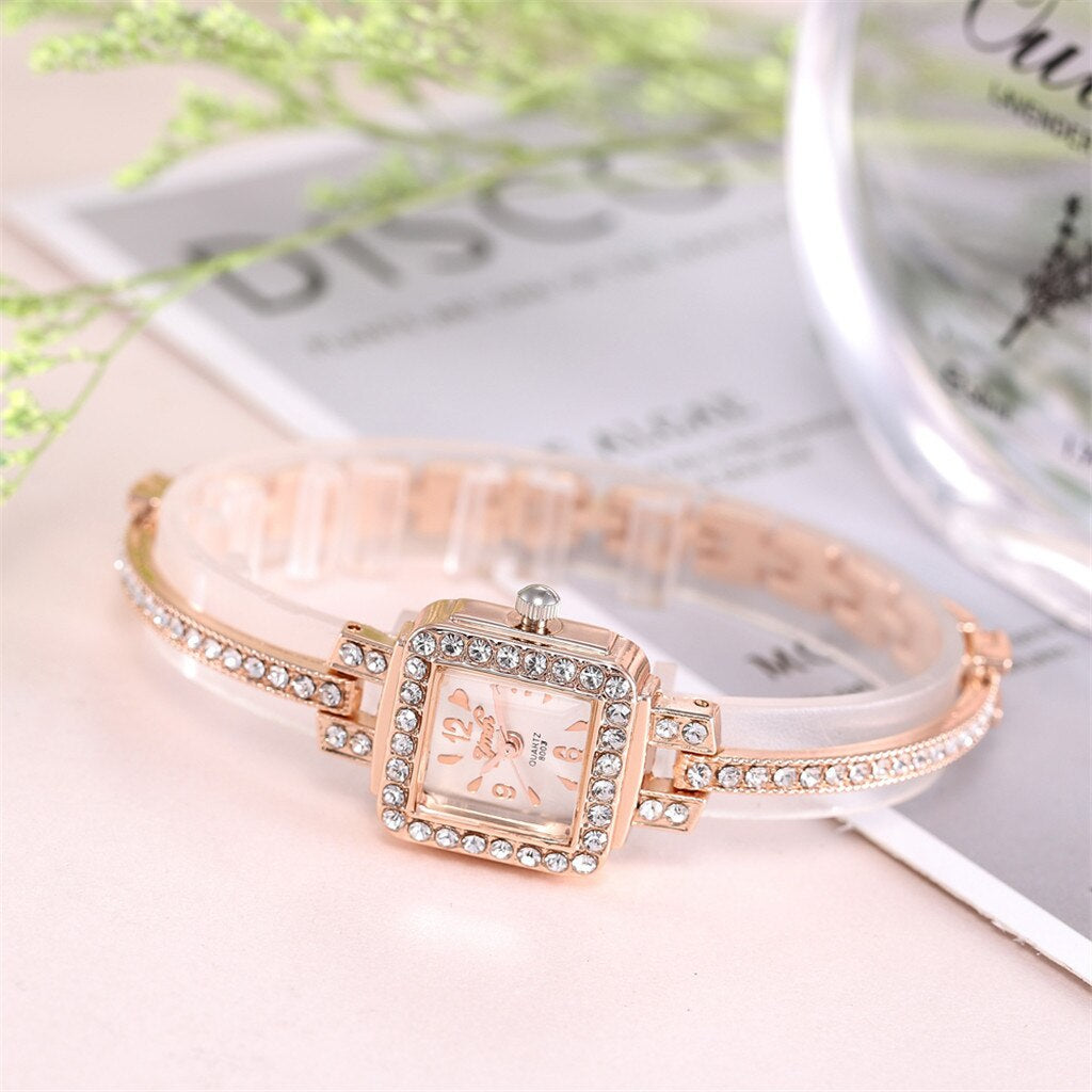 "Sparkling Women'S Diamond Quartz Watch - Elegant Dress Watch for Parties and Special Occasions - Perfect Gift for Her"