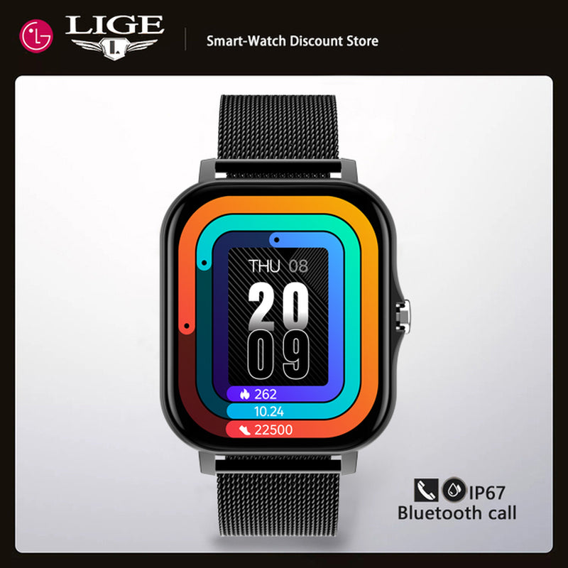 "Stay Stylish and Connected with the LIGE 2022 New Women Smart Watch - 1.69" Color Screen, Fitness Tracker, Bluetooth Call, and More!"