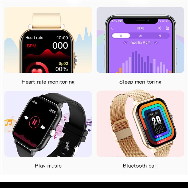 "Stay Stylish and Connected with the LIGE 2022 New Women Smart Watch - 1.69" Color Screen, Fitness Tracker, Bluetooth Call, and More!"