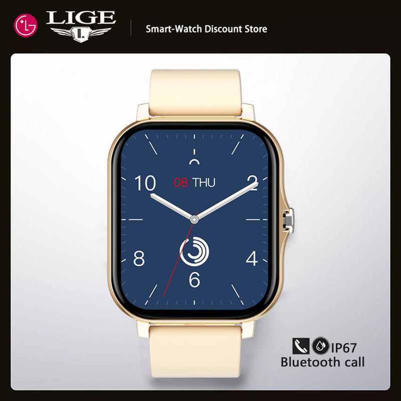 "Stay Stylish and Connected with the LIGE 2022 New Women Smart Watch - 1.69" Color Screen, Fitness Tracker, Bluetooth Call, and More!"