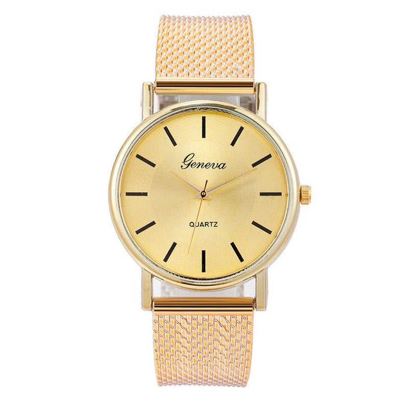 "Sparkling Gold Geneva Designer Watch: a Must-Have Luxury Timepiece for Fashionable Women in 2022!"