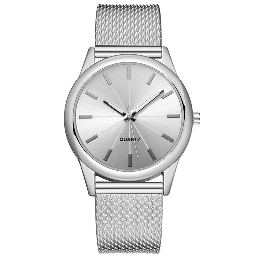 "Stunning Stainless Steel Women'S Bracelet Watch - Elegant and Chic Quartz Timepiece for the Modern Lady"