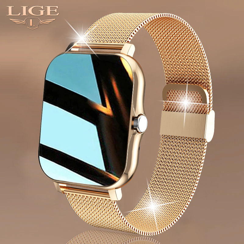 "Stay Stylish and Connected with the LIGE 2022 New Women Smart Watch - 1.69" Color Screen, Fitness Tracker, Bluetooth Call, and More!"