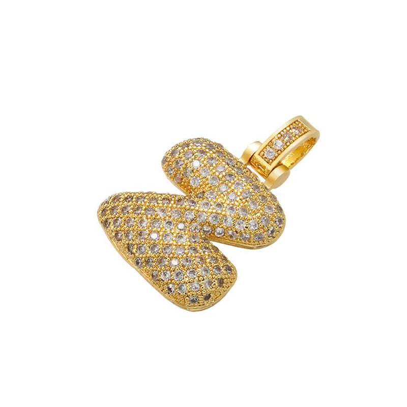 "Exquisite and Luxurious 26K Gold Letter Pendant Set - Perfect for DIY Necklaces and Earrings - Fashionable Jewelry Accessories for Women - Model VD614"